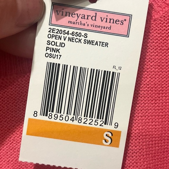 Vineyard Vines Martha's Vineyard Pink Cotton Knit Sweater Top Long Sleeve NWT - Picture 4 of 7